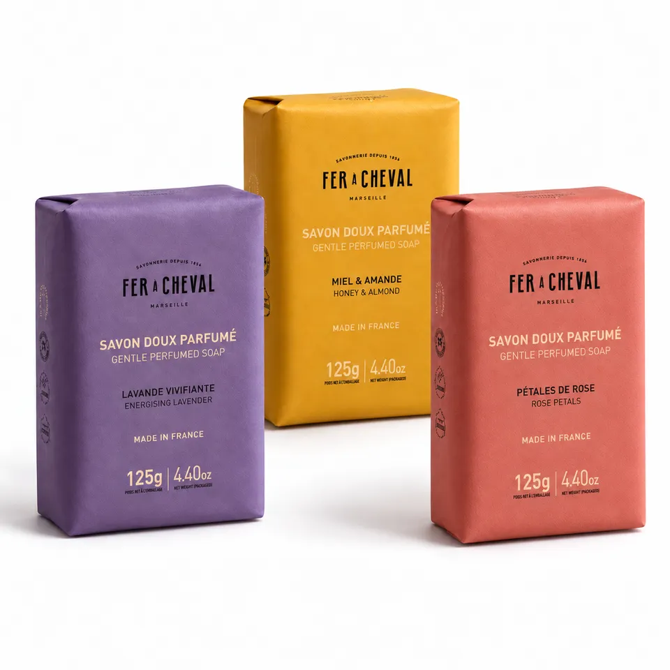 NCDSM Trio Savons Doux Parfumés lot 3 savons Marseille