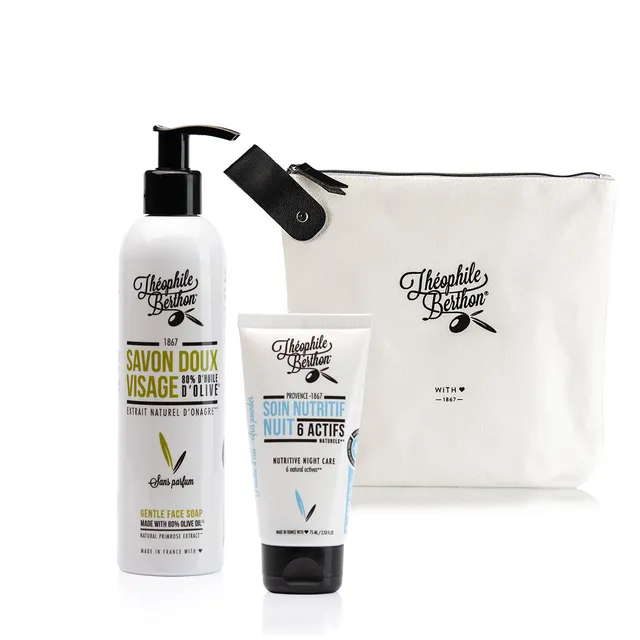 Théophile Berthon Trousse visage savon 240ml + masque nuit 75ml