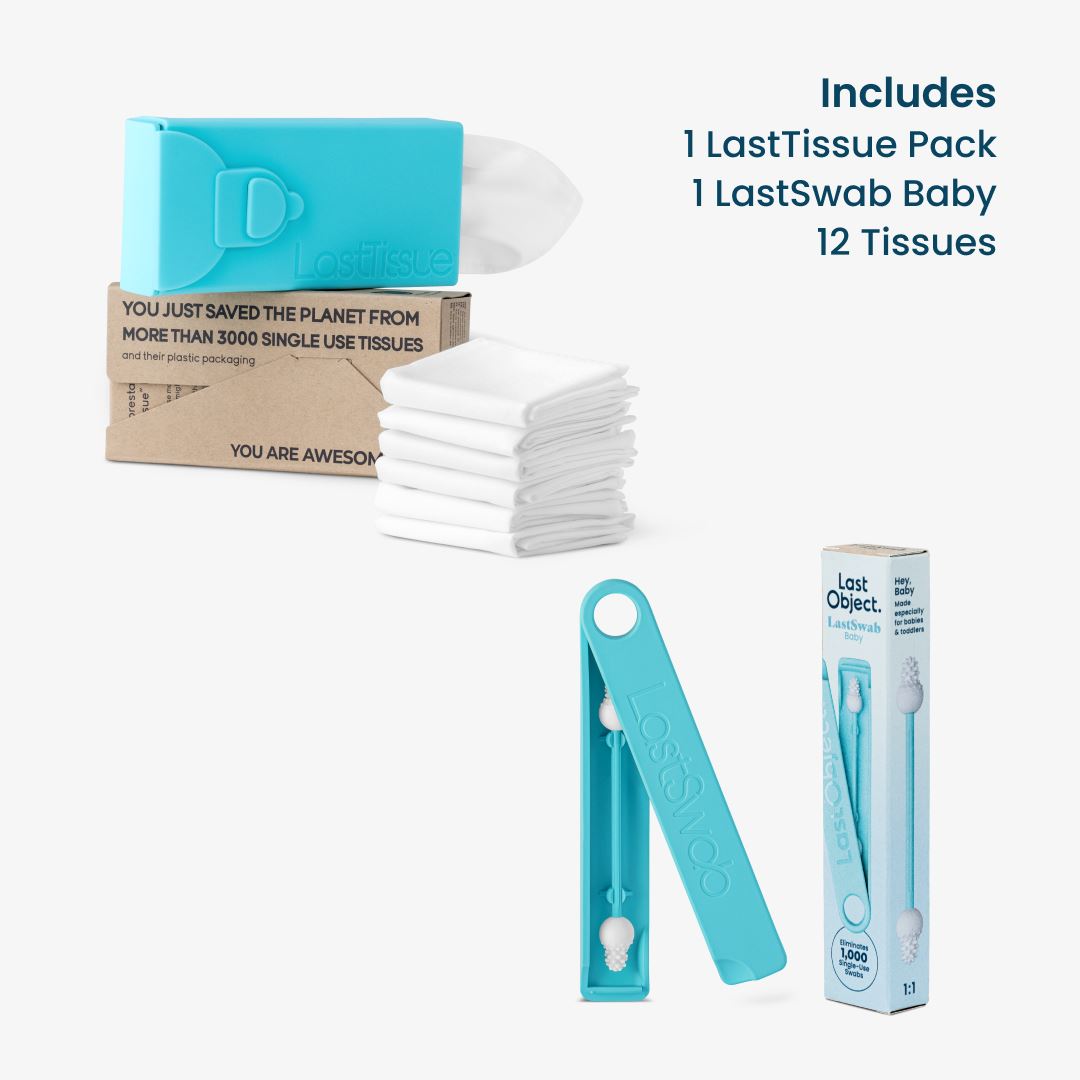 Lastswab Bundles Zero-Waste Baby Kit coffret bébé Essential turquoise