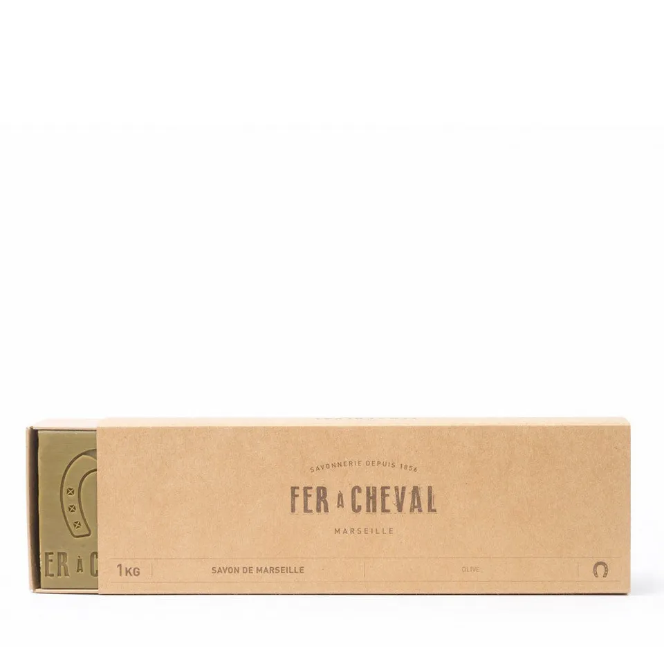 NCDSM Barres Pur Olive savon Marseille barre 1kg tranchée