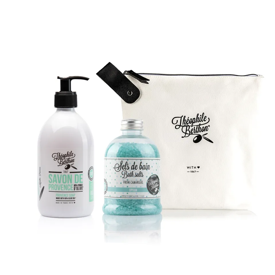 Théophile Berthon Trousse Gentleman Opium menthe coffret bain