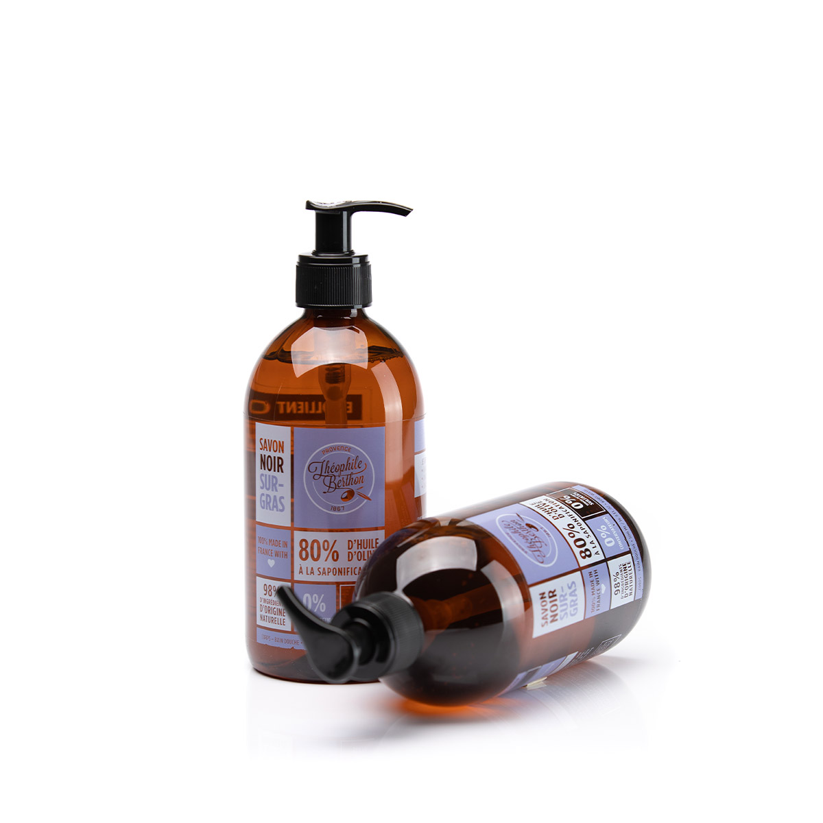 Theophile Berthon Savon Noir surgras 500ml Lavande bain-corps