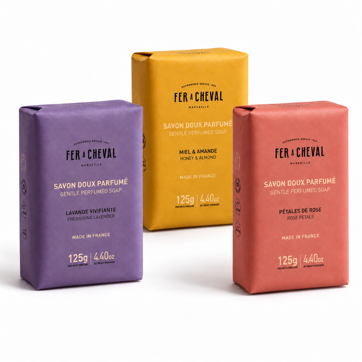NCDSM Trio Savons Doux Parfumés lot 3 savons Marseille