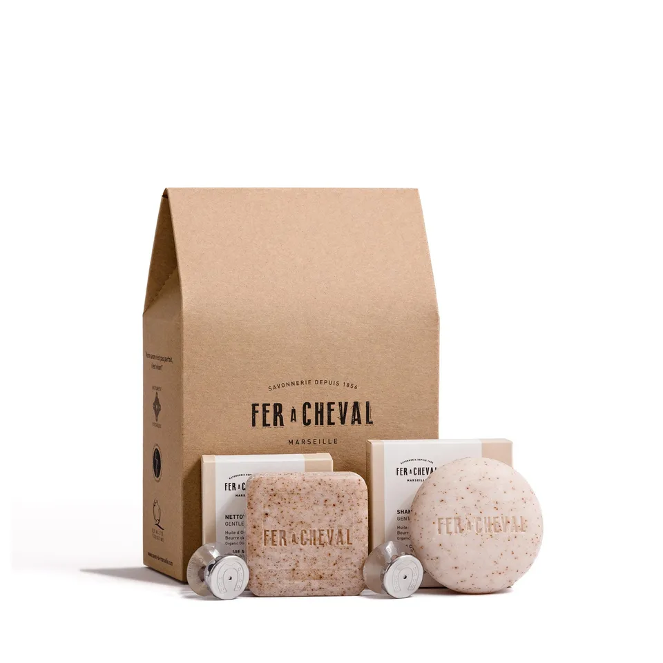Fer à Cheval Coffrets Duo Cosmétiques Solides + porte-savons 100g