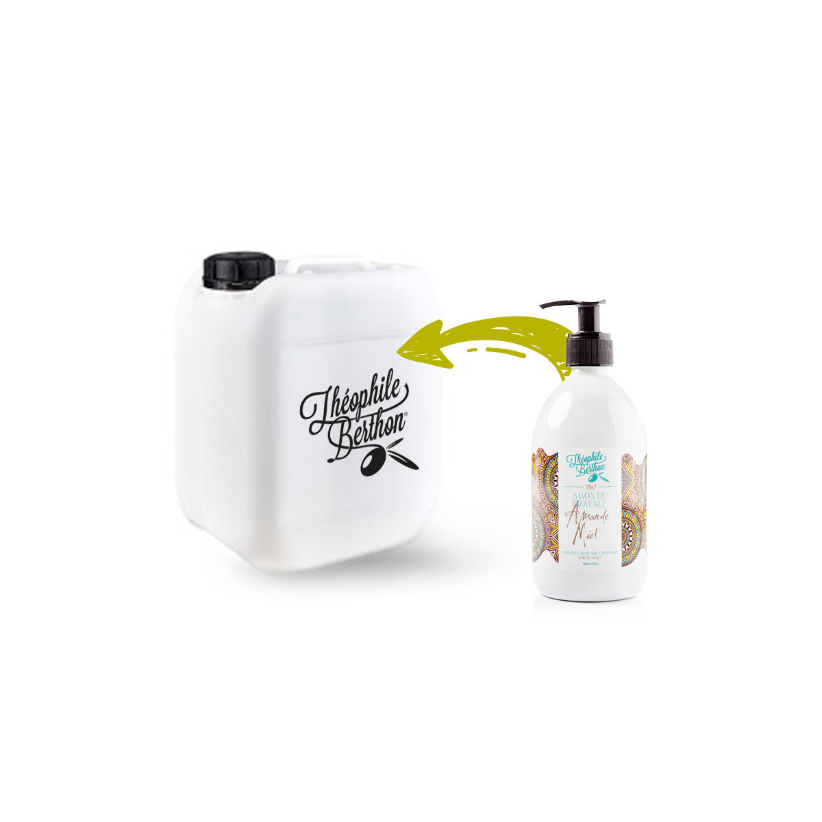 Théophile Berthon Savon de Provence liquide 5L amande miel