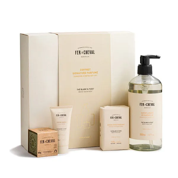 NCDSM Coffrets coffret savon Marseille thé blanc yuzu 4 pièces