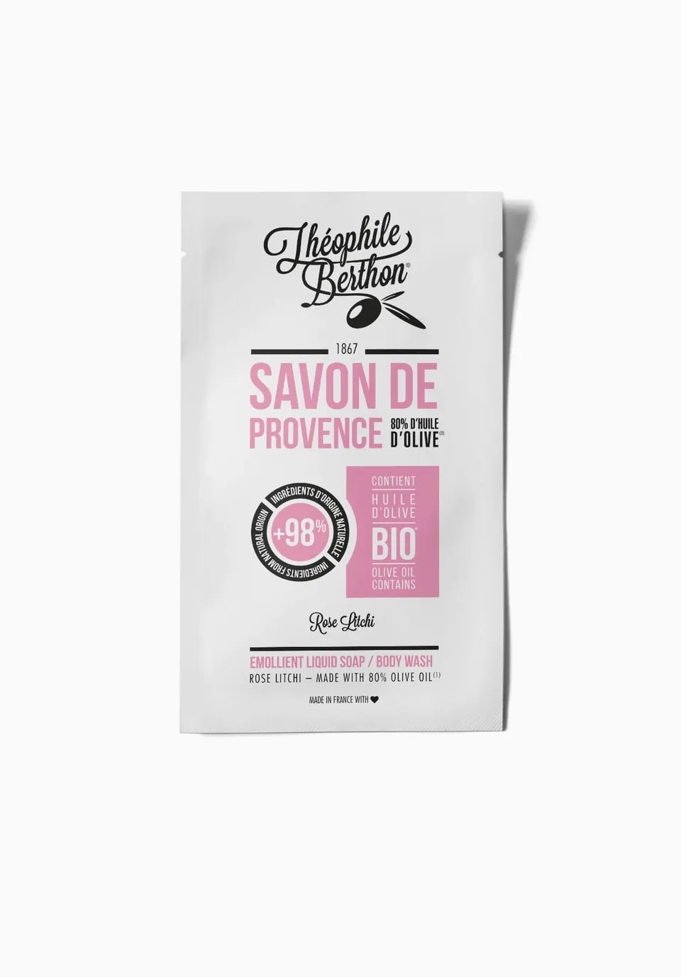 Théophile Berthon Savon de Provence Rose Litchi échantillon liquide