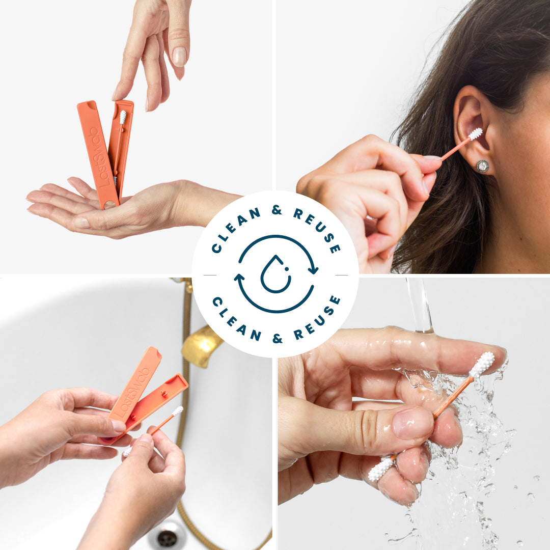 LastSwab PRO coton-tige réutilisable beauté noire double embout