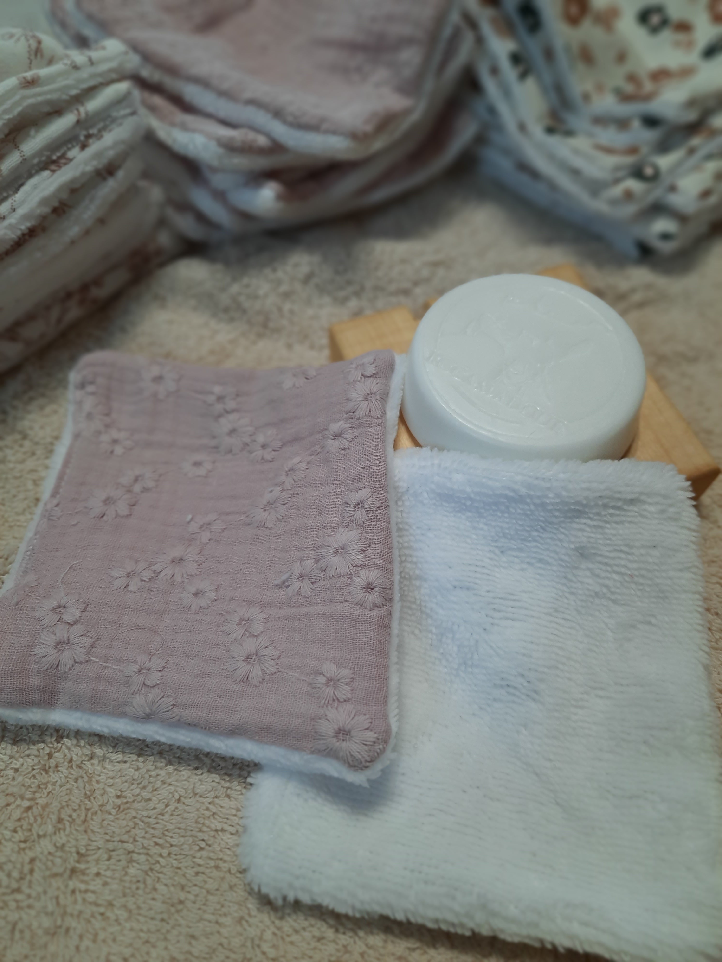 Exquises Caprines Nadaillac carré coton bio 10x10cm bambou
