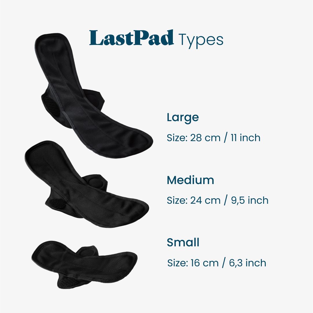 LastSwab LastPad serviette hygiénique lavable noire taille M