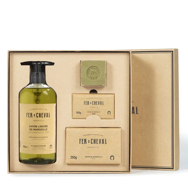 NCDSM Coffrets Cadeau Savon de Marseille Pur Olive 4 Pièces