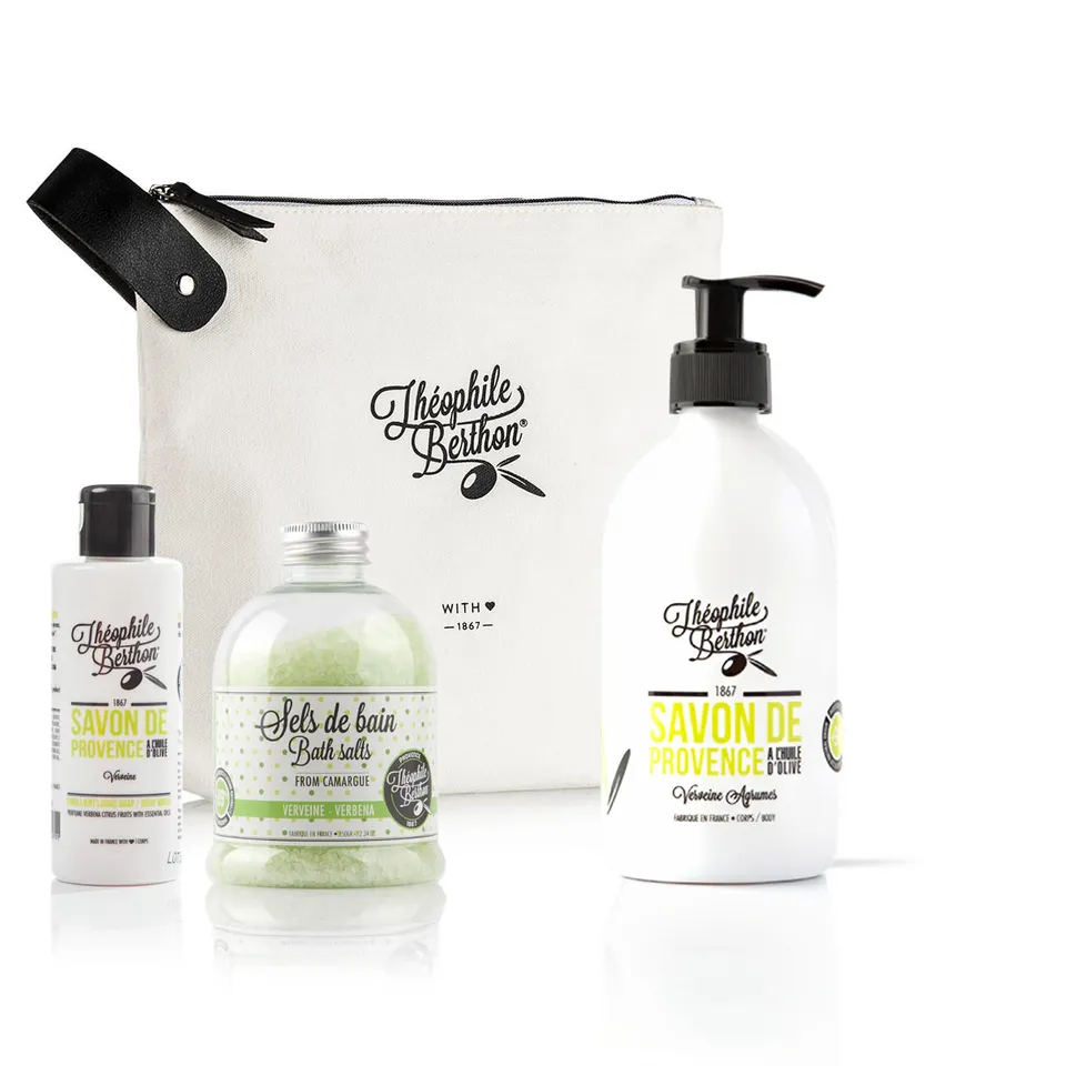 Théophile Berthon Trousse Verveine Agrumes 3 Soins Bain 500+100ml