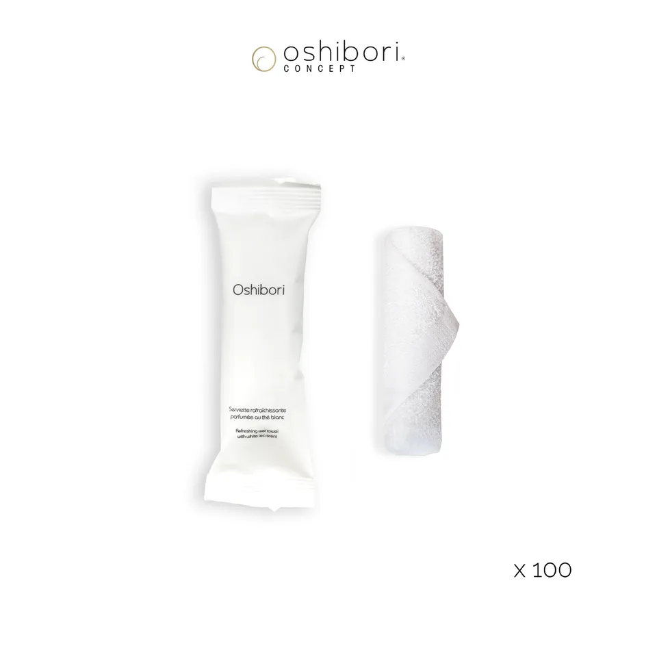Oshibori Concept Oshibori 6g Serviette Rafraîchissante Blanc x100
