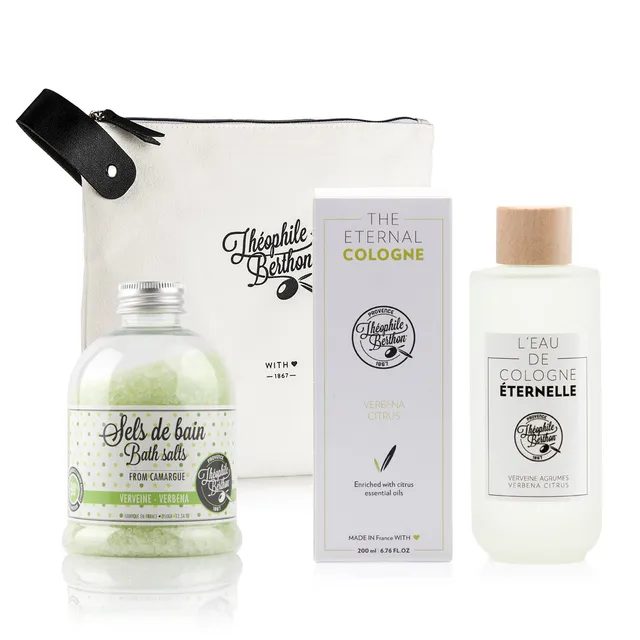 Théophile Berthon Trousse Verveine Agrumes cologne + sels bain
