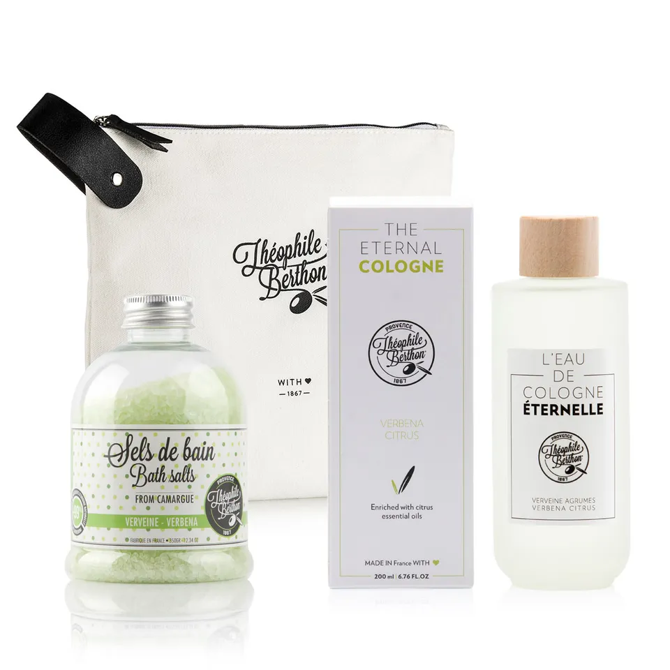 Théophile Berthon Trousse Verveine Agrumes cologne + sels bain