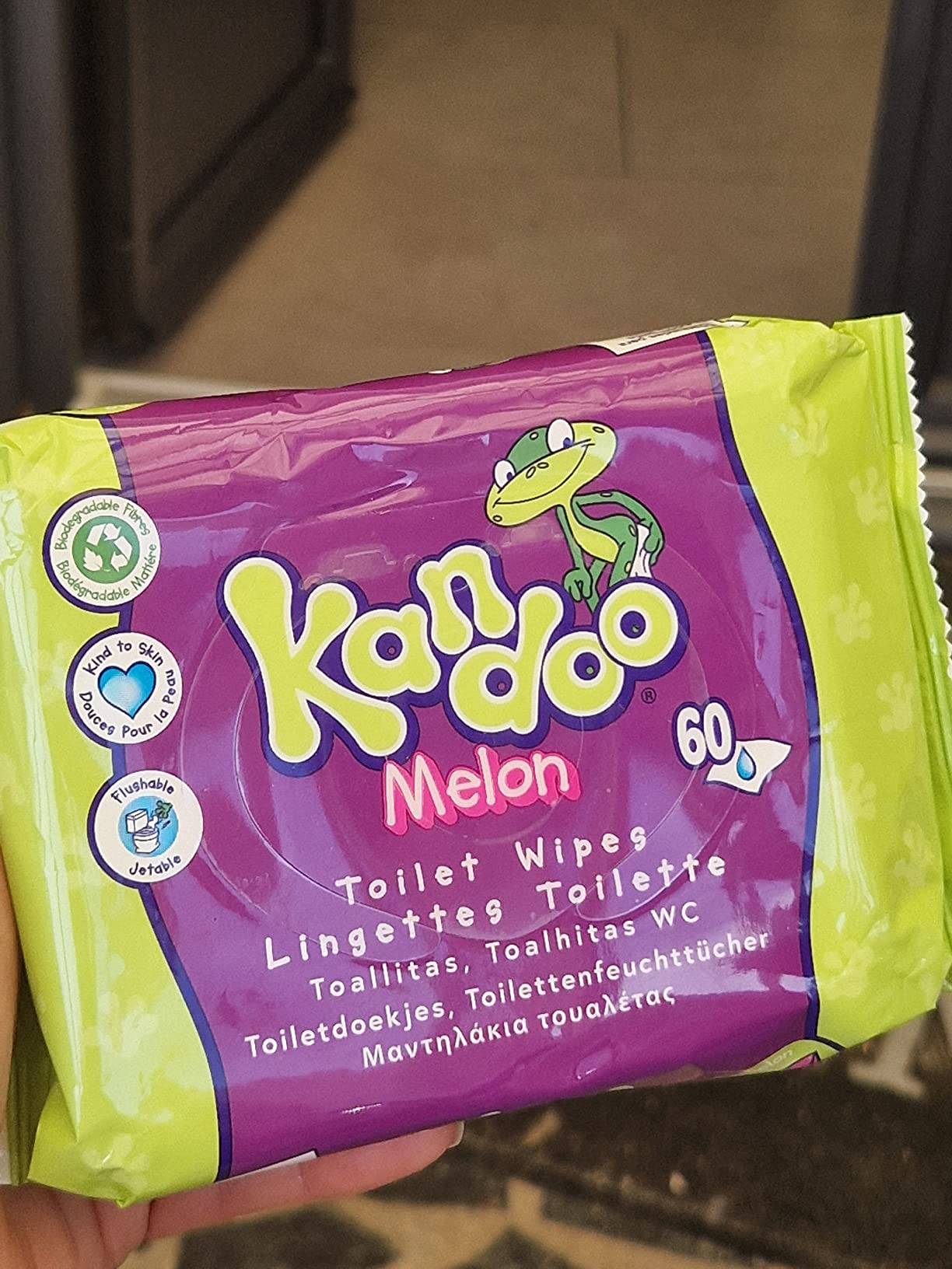 Kandoo Lingettes Melon Lingettes Humides 60 lingettes jetables