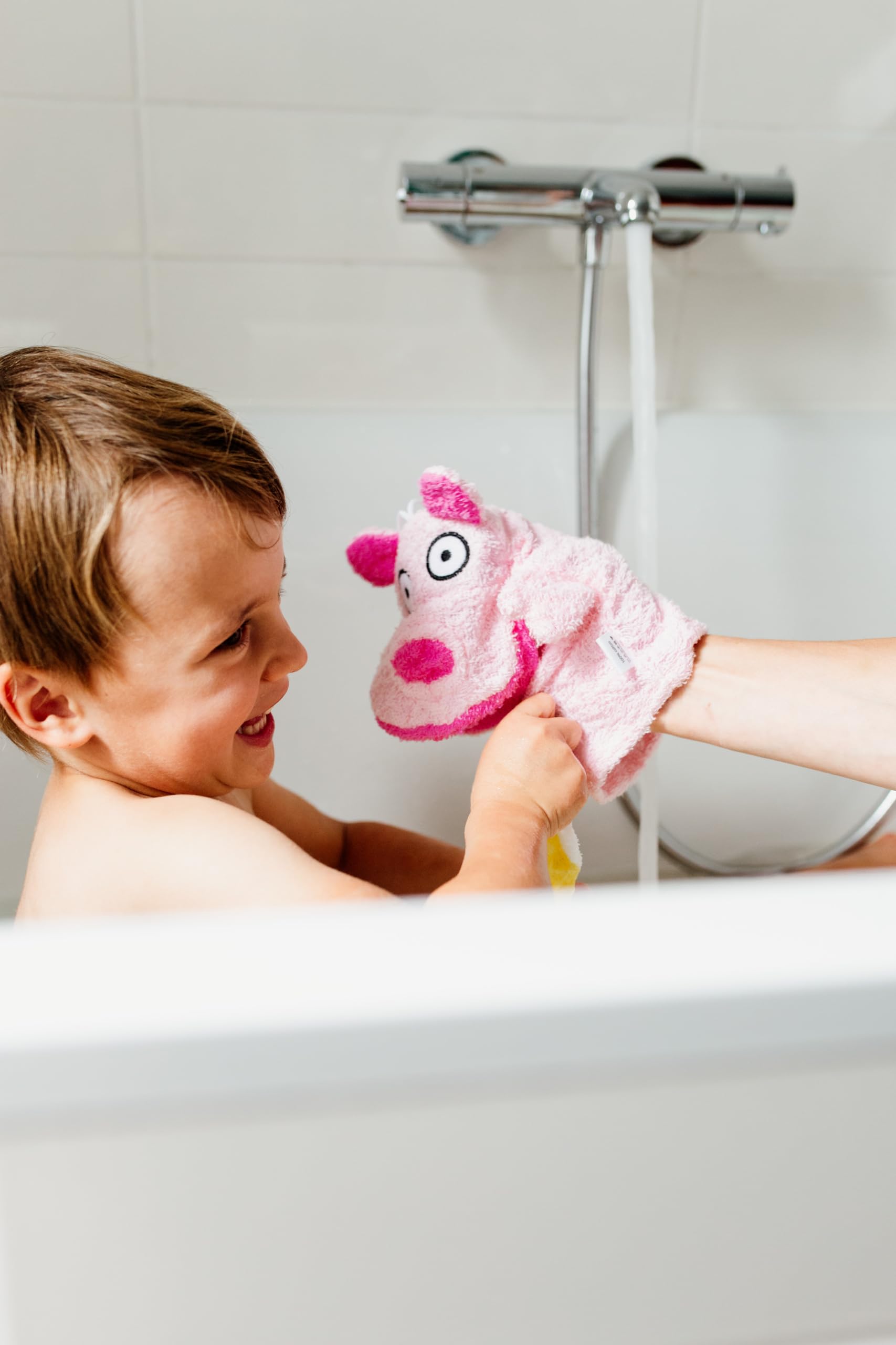 Isabelle Laurier Toddlers gant de toilette cochon coton bébé