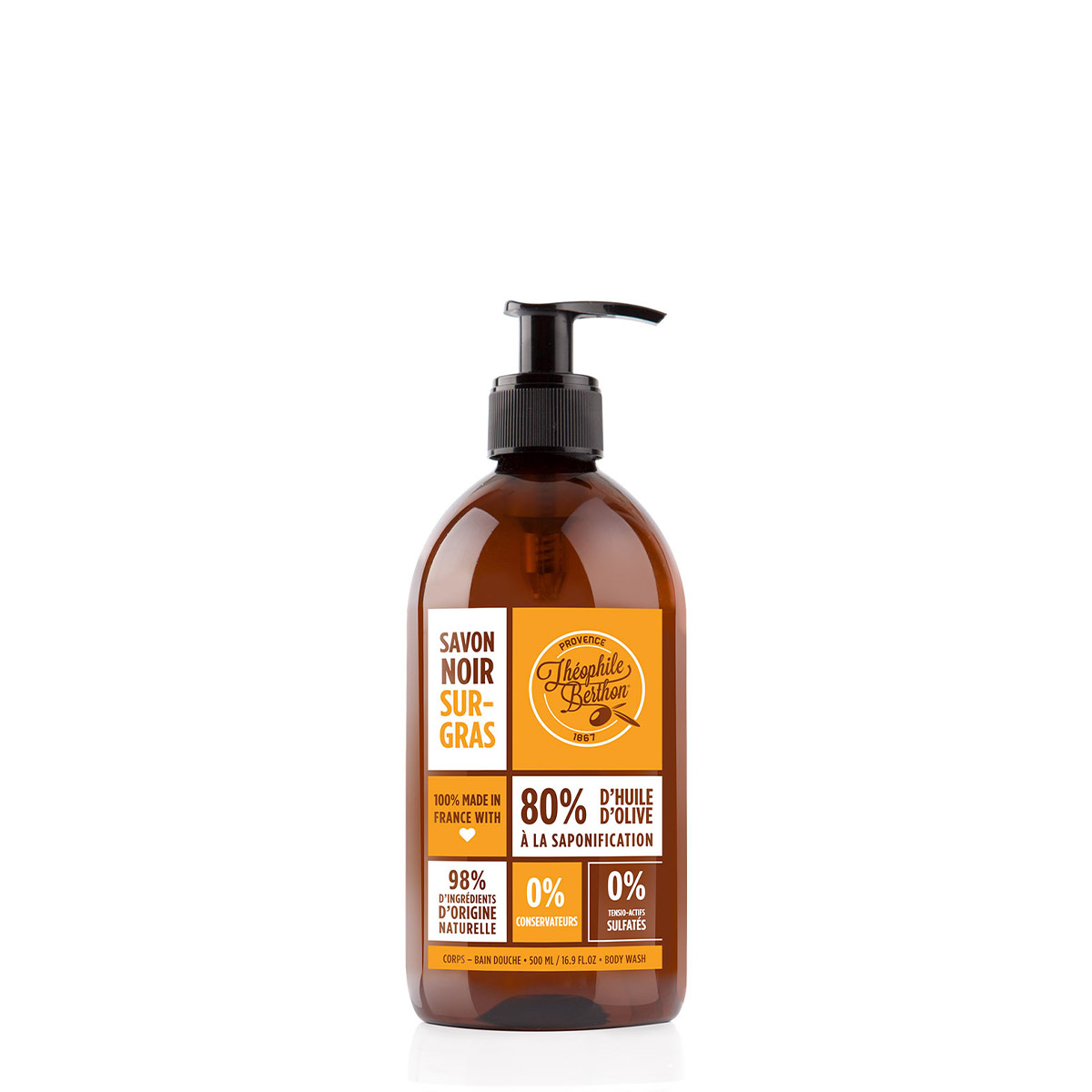 Théophile Berthon Coffret Bain sérénité savon noir + sels 3 pièces