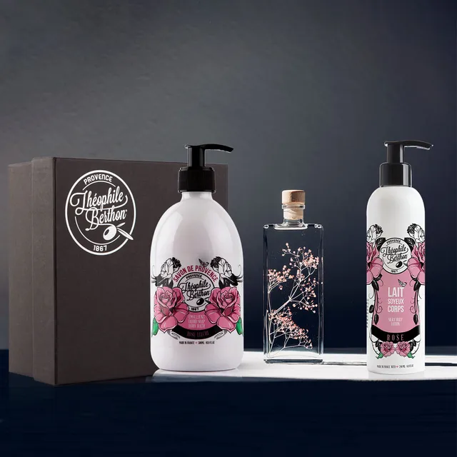 THEOPHILE BERTHON Coffret Rosée du matin soin corps rose