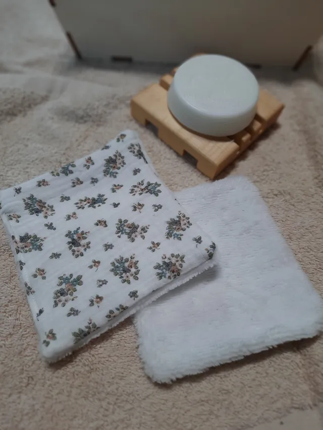 Exquises Caprines carré coton bio Souillac 10x10cm bambou