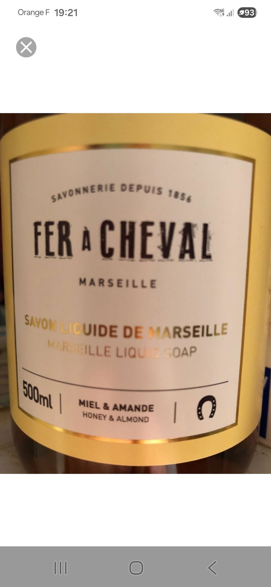 Fer à Cheval Savon Liquide de Marseille Jasmin Ambré 500ml