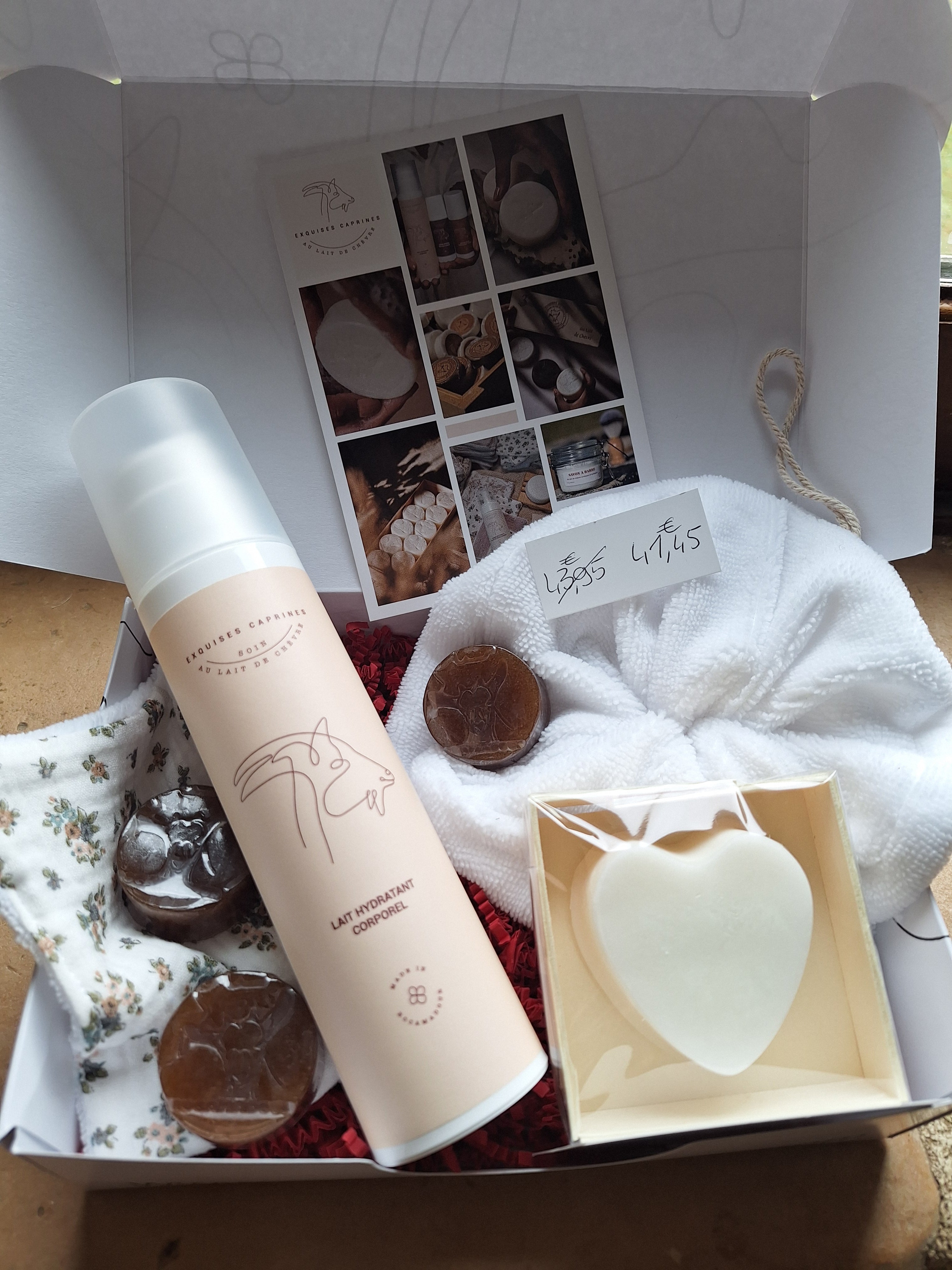 Exquises Caprines Saint Valentin 2 coffret lait de chèvre jasmin