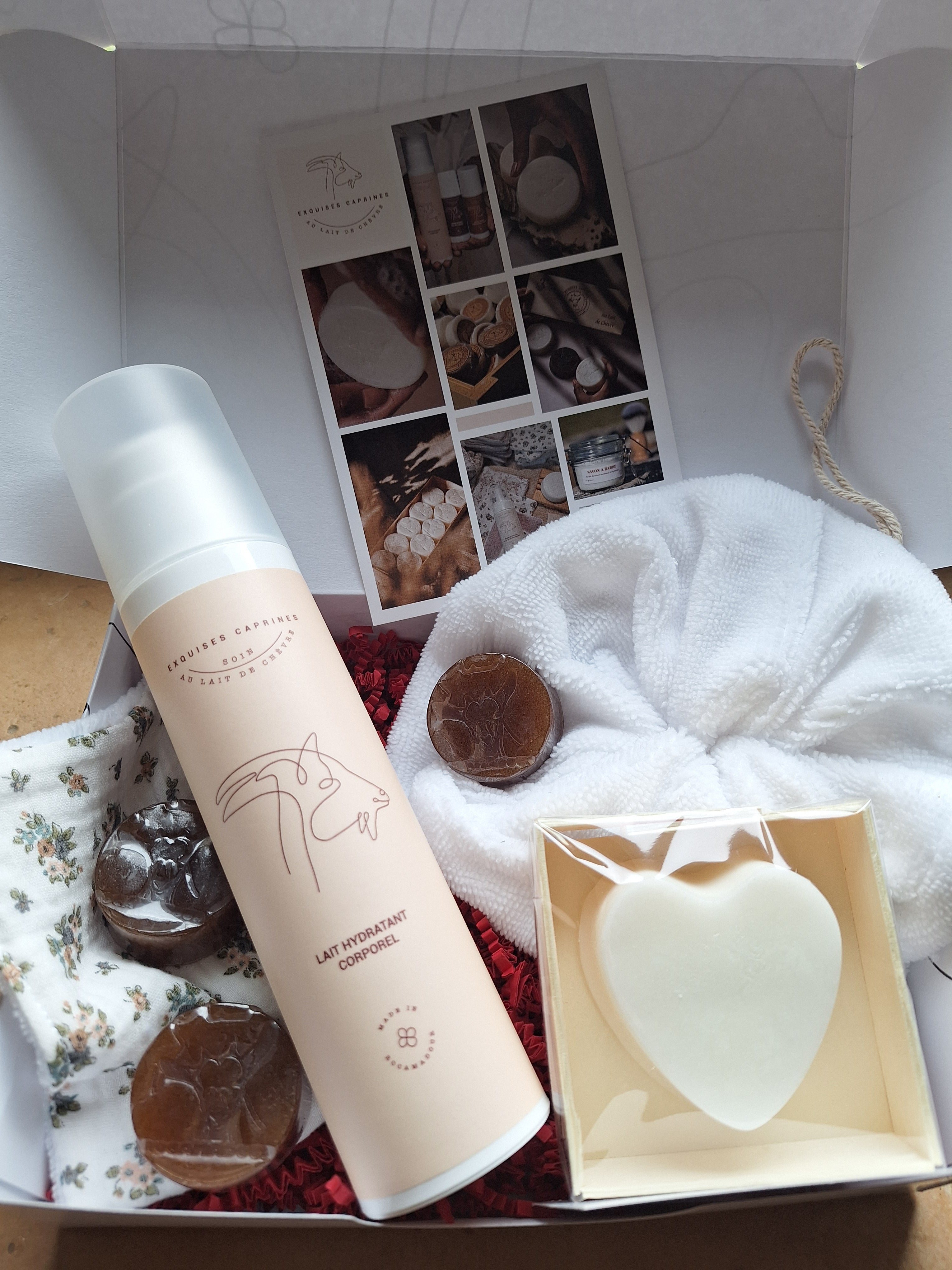 Exquises Caprines Saint Valentin 2 coffret lait de chèvre jasmin
