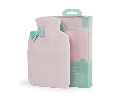 Isabelle Laurier Ladies bouillotte eau chaude 1L housse velours rose