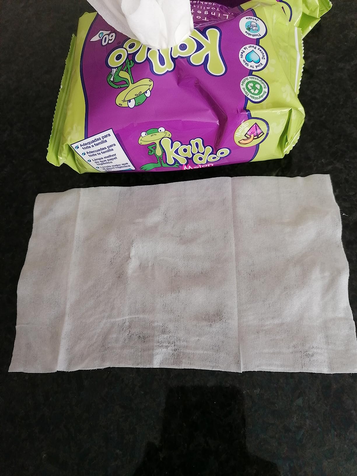 Kandoo Lingettes Melon Lingettes Humides 60 lingettes jetables