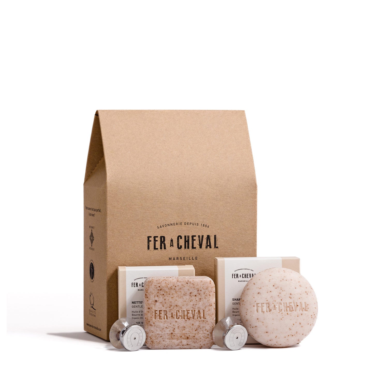 Fer à Cheval Coffrets Duo Cosmétiques Solides + porte-savons 100g