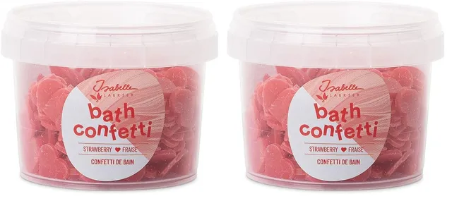 Isabelle Laurier Kids confettis de bain fraise lot de 2 naturel