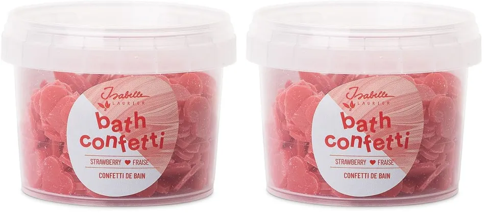Isabelle Laurier Kids confettis de bain fraise lot de 2 naturel