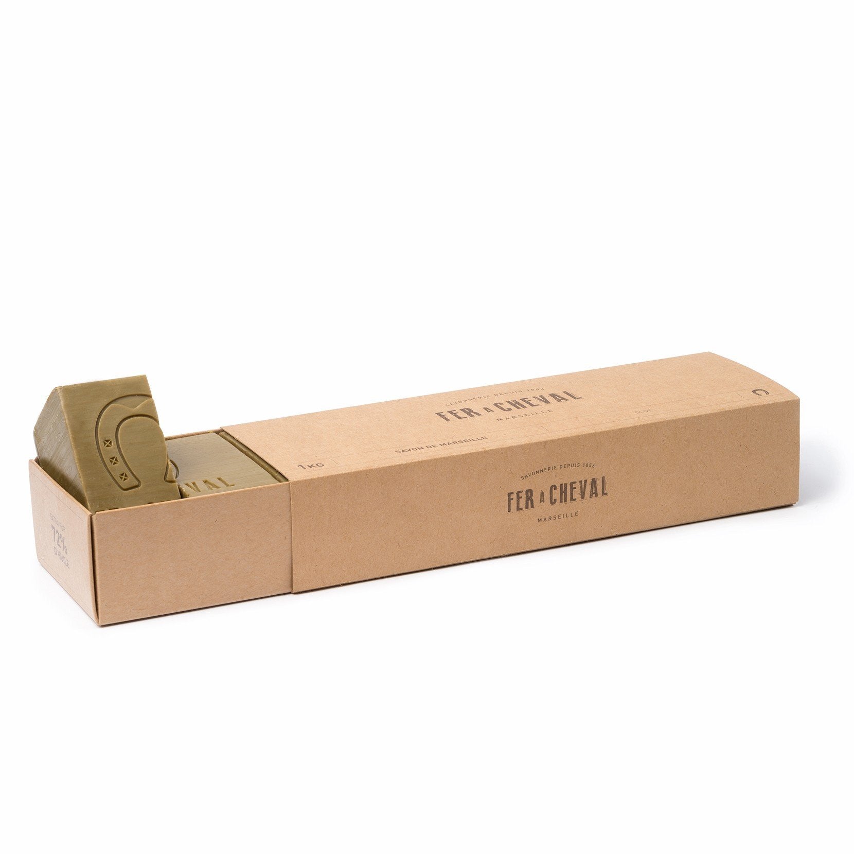 NCDSM Barres Pur Olive savon Marseille barre 1kg tranchée
