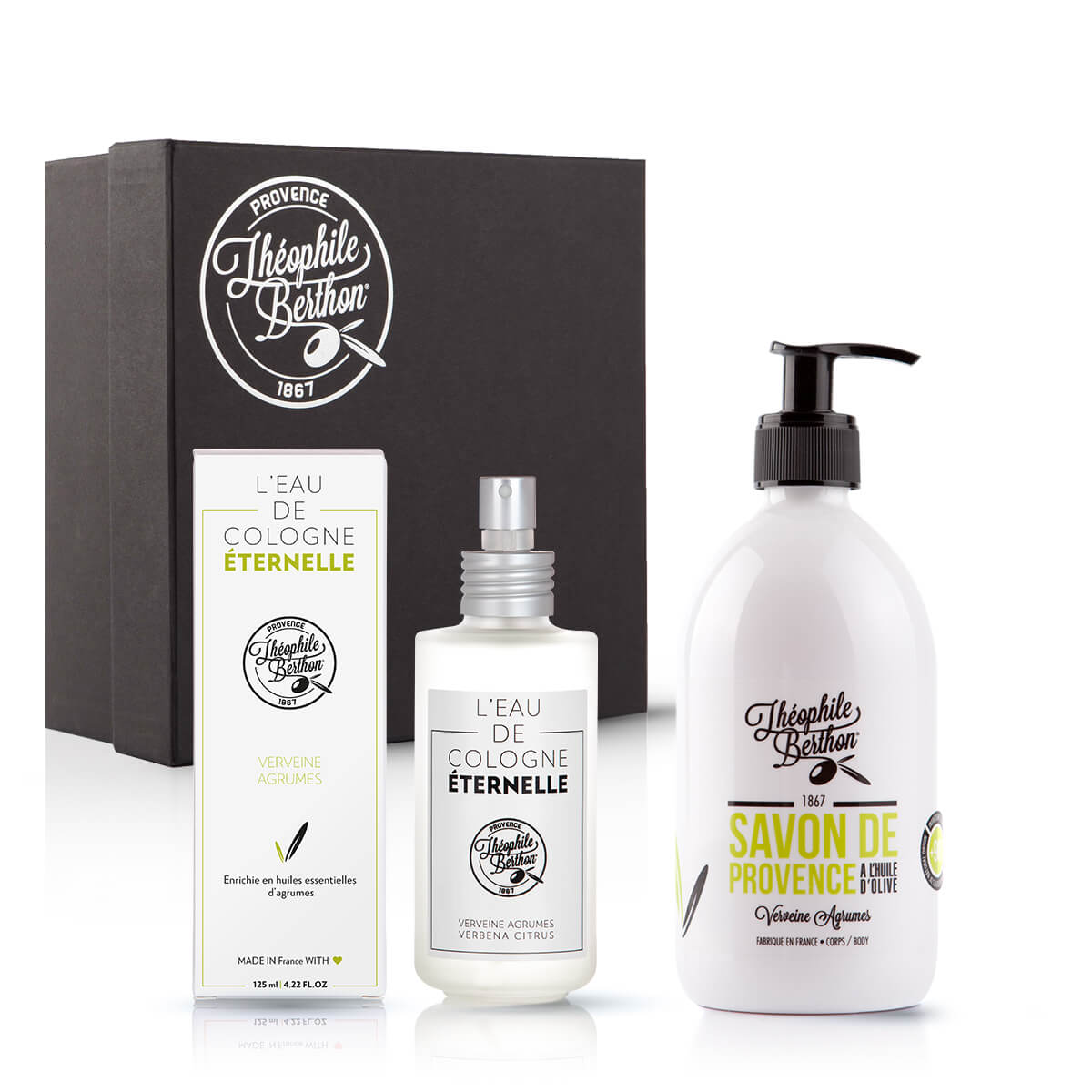 Théophile Berthon Coffret Fraîcheur Verveine eau cologne+savon