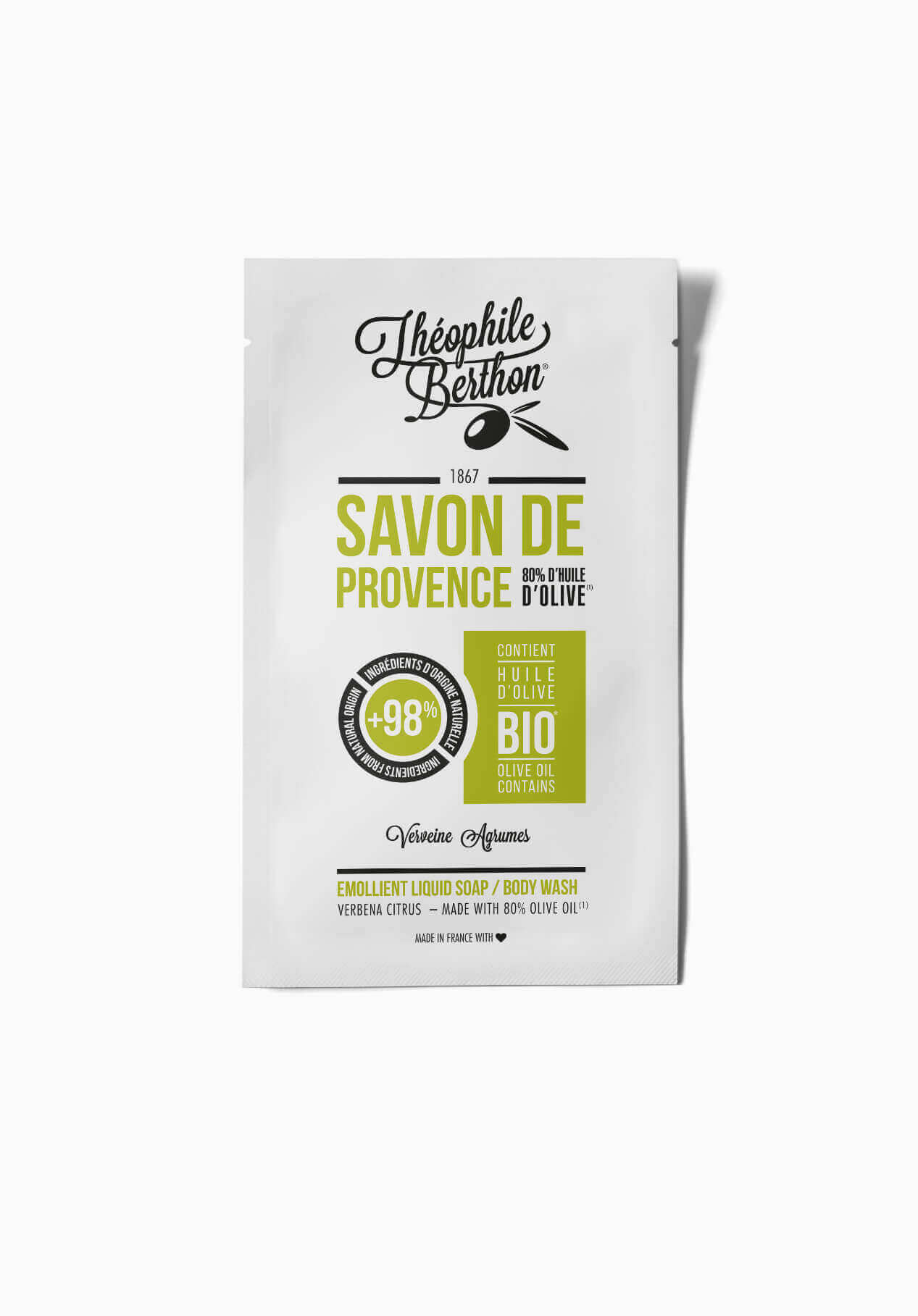 Theophile Berthon Savon Provence échantillon verveine agrumes