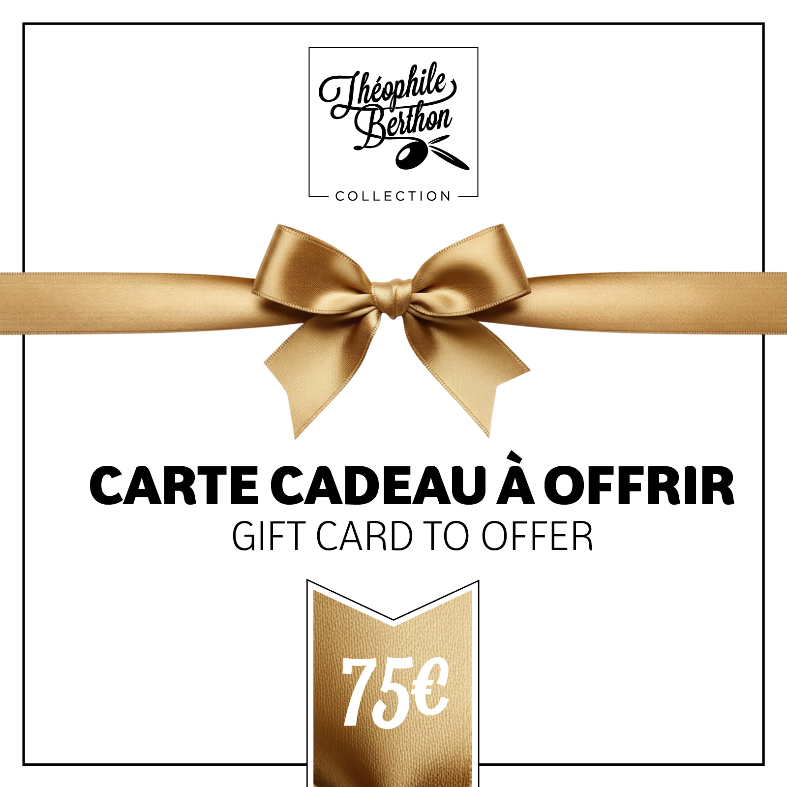 Theophile Berthon Bon Cadeau Carte 75€ Eshop