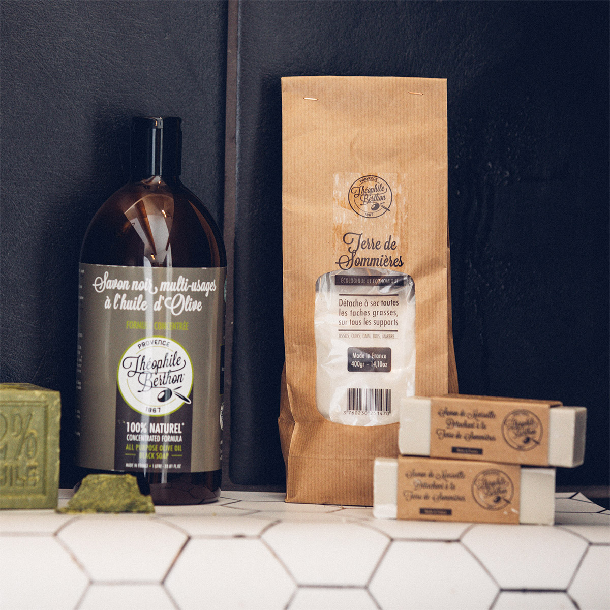 Théophile Berthon Entretien maison pack détergents savon noir naturel