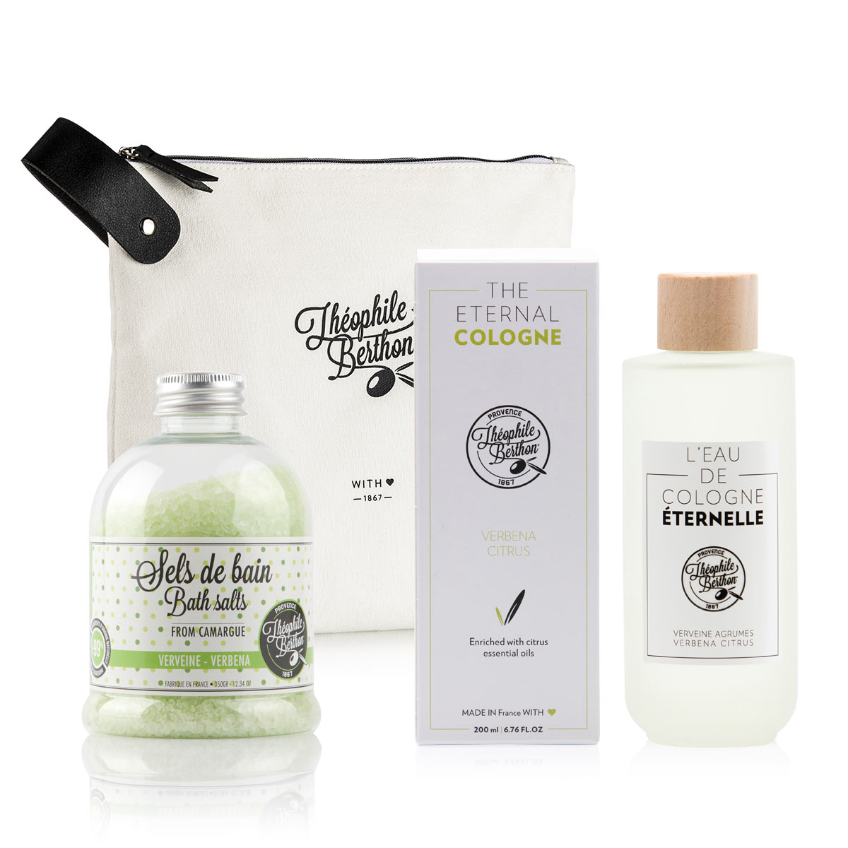 Théophile Berthon Trousse Verveine Agrumes cologne + sels bain