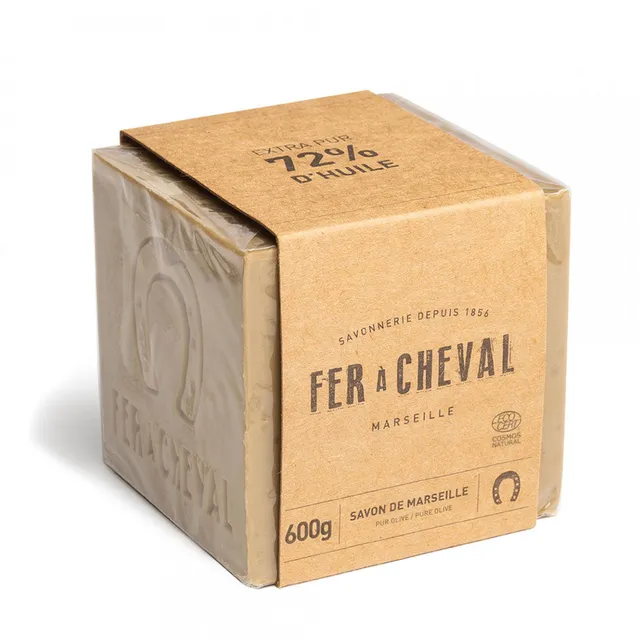 Fer à Cheval Pur Olive Cube Savon Marseille 600g Authentique