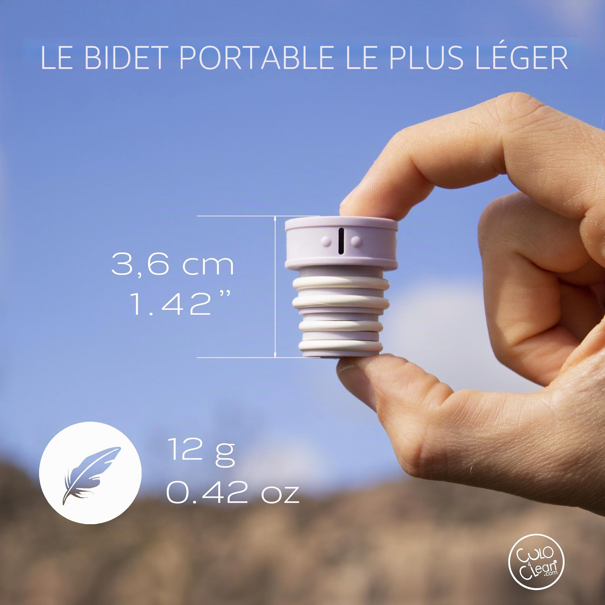 CuloClean Bidet Portable bidet portable Lilas sur bouteille plastique