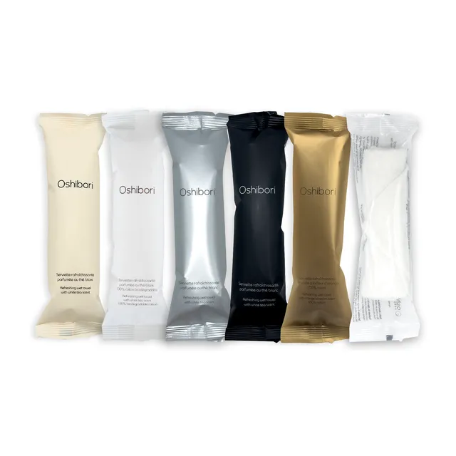 Oshibori Concept Pack Échantillon Serviettes Thé Blanc Fleur d'Oranger
