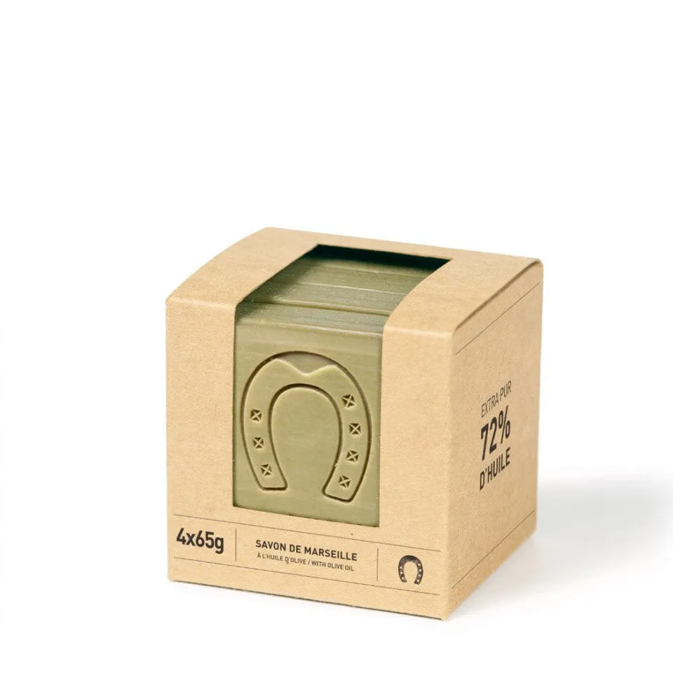 Fer à Cheval Cubes Tranché Pur Olive Savon 4x65g Naturel