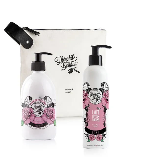 THEOPHILE BERTHON Trousse 2 soins rose lait corps + savon
