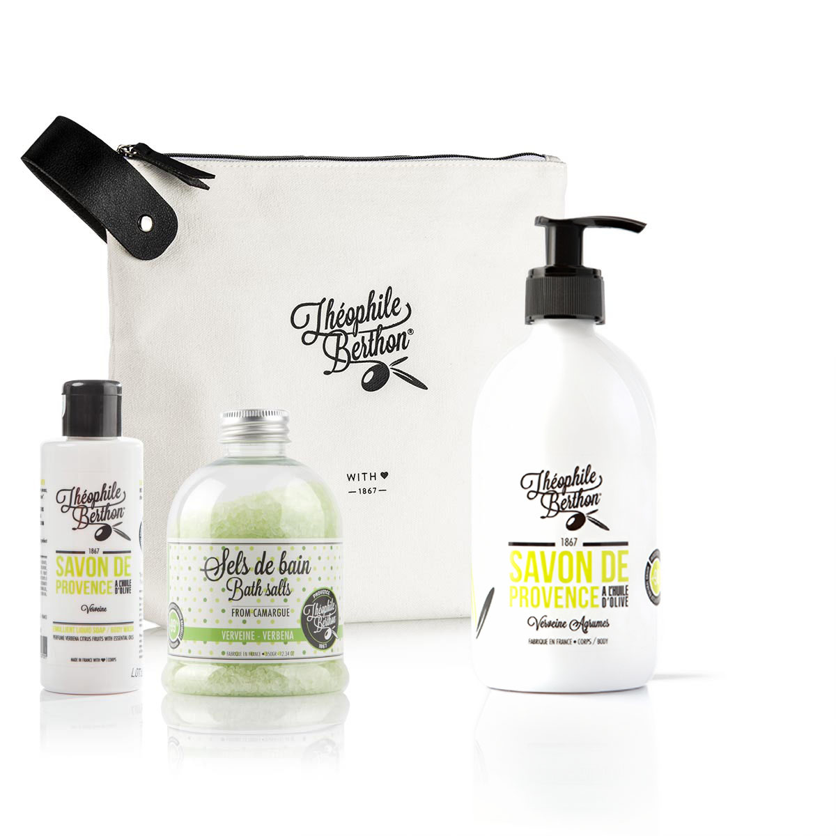 Théophile Berthon Trousse Verveine Agrumes 3 Soins Bain 500+100ml
