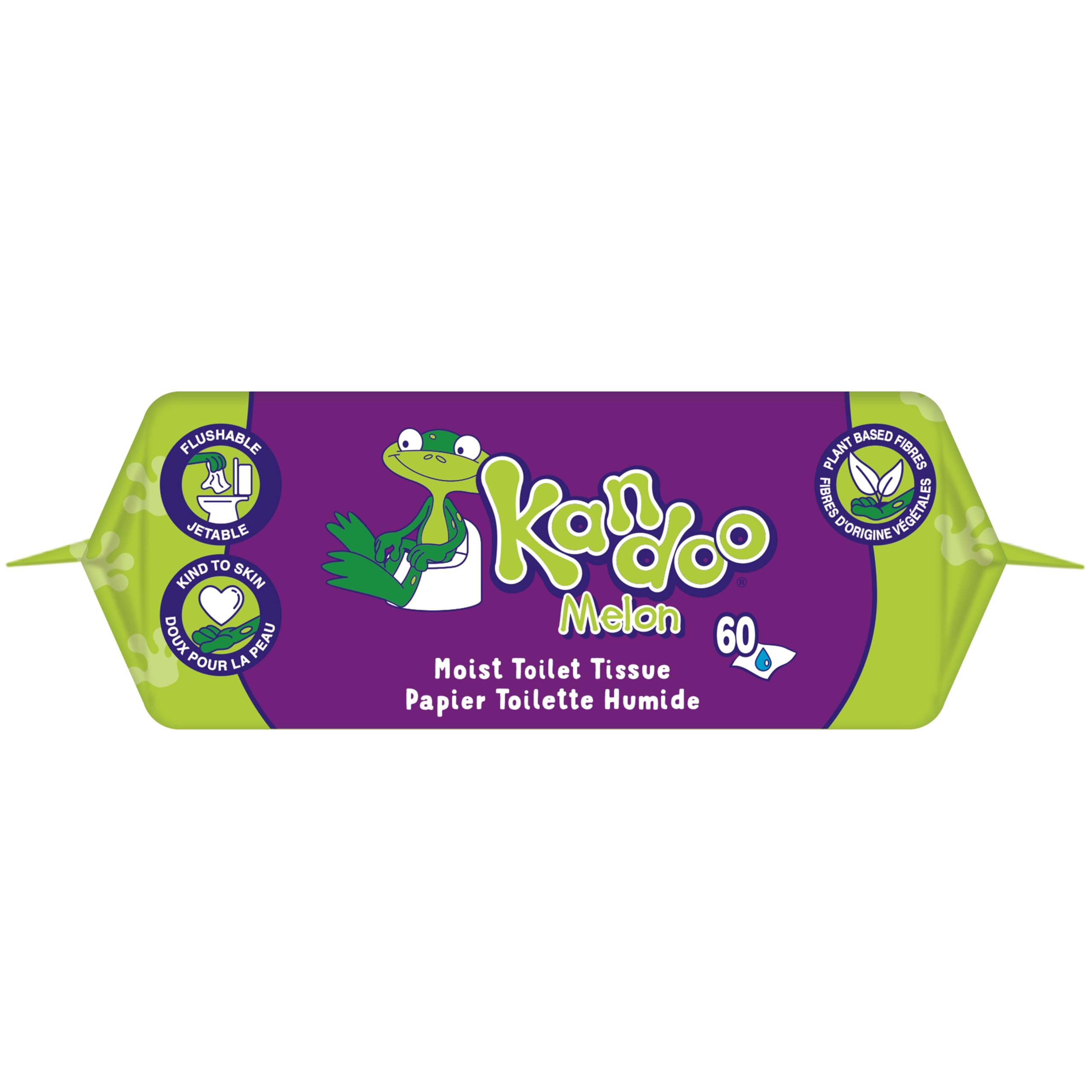 Kandoo Lingettes Melon Lingettes Humides 60 lingettes jetables
