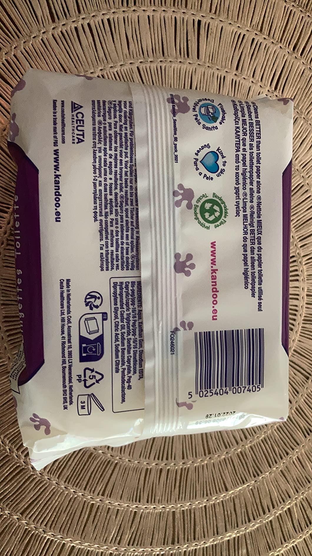 Kandoo Lingettes Sensitive lingettes humides 60 sans parfum