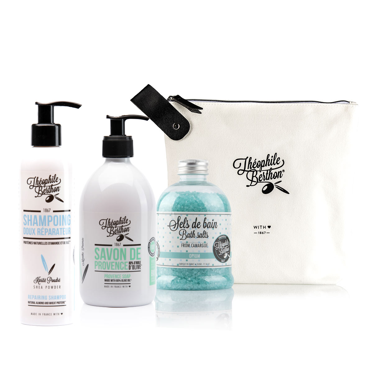 Theophile Berthon Coffrets Trousses trousse cadeau 3 soins menthe poivrée