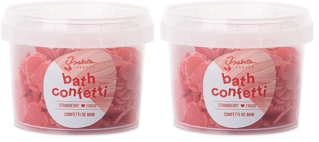 Isabelle Laurier Kids confettis de bain fraise lot de 2 naturel