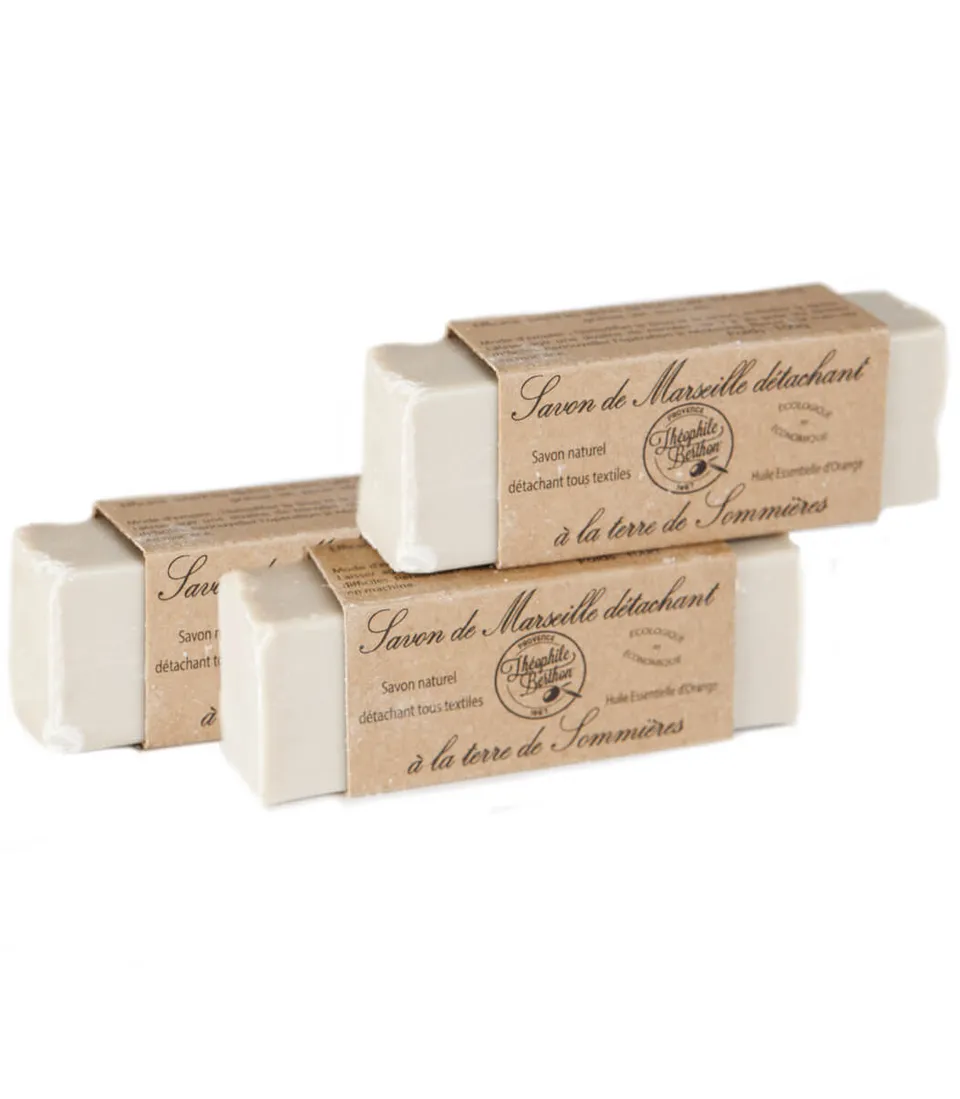 THEOPHILE BERTHON Pack 3 savons détachants linge orange 100g