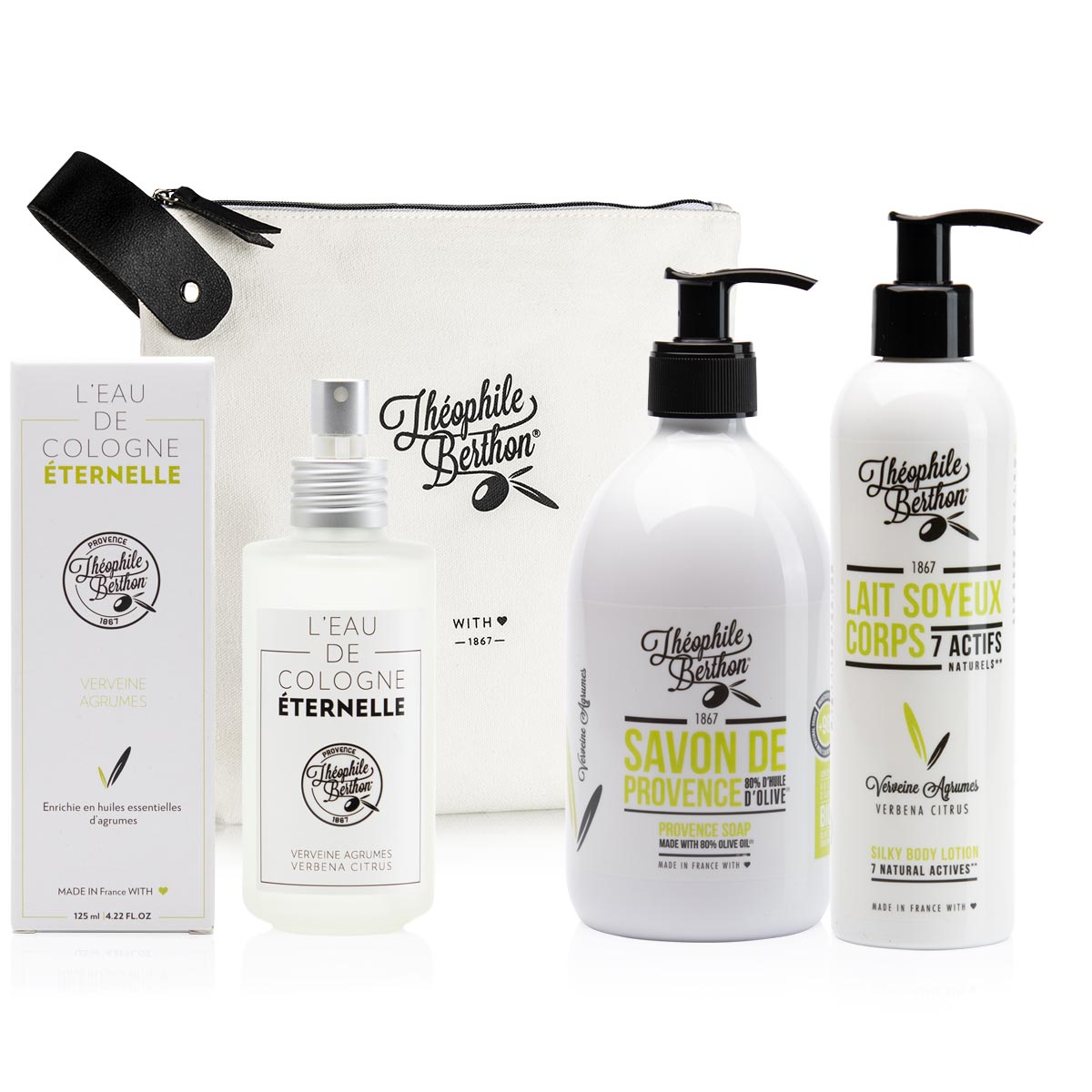 THEOPHILE BERTHON Trousse verveine agrumes 3 soins corps